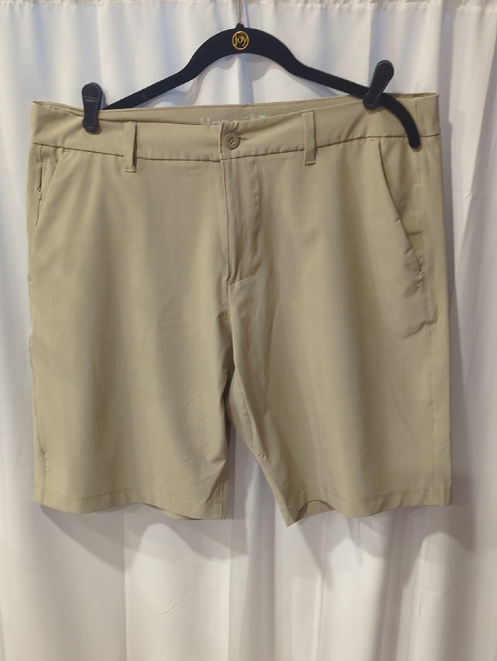 Hang Ten Men's Flat Front Shorts in Khaki Size 38